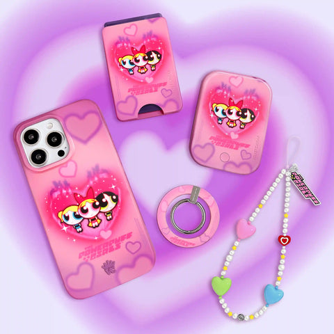 The Powerpuff Girls Airbrush Hearts iPhone Case