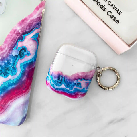 Geode Glitter Airpods Case