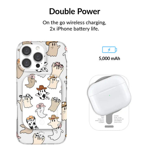 Ghosted Cowboy Portable MagSafe Charger Power Pack