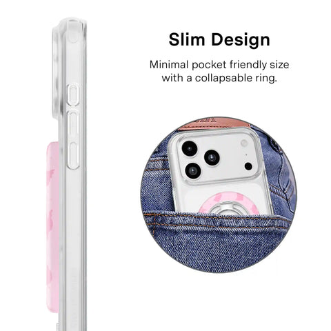 Ghosted Pink Glitter MagSafe Grip Ring