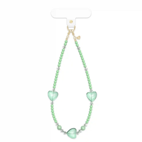 Green Heart Phone Charm