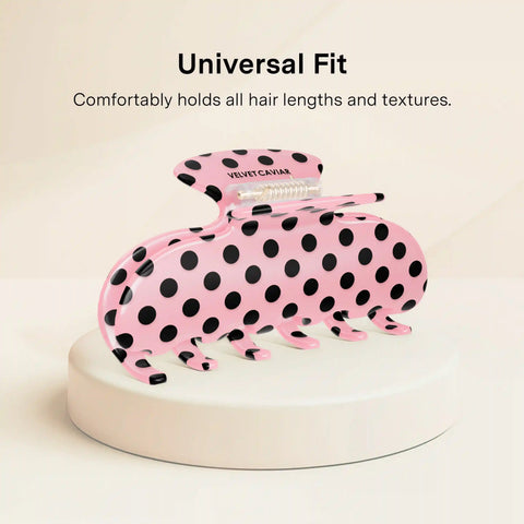 Princess Pink Polkadot Hair Clip