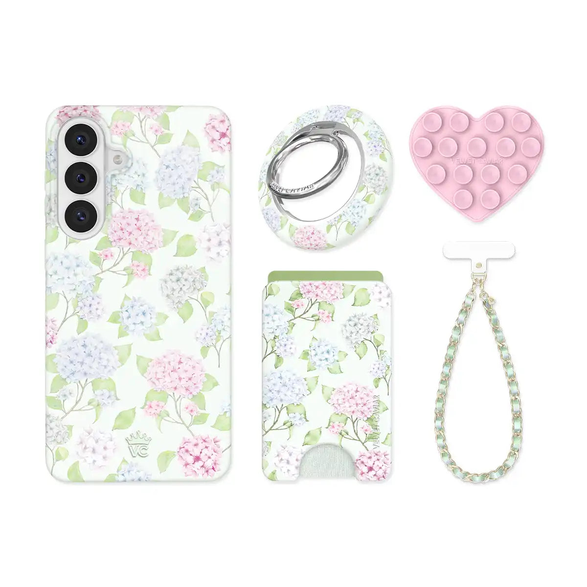 Hydrangea Floral Samsung Bundle Set