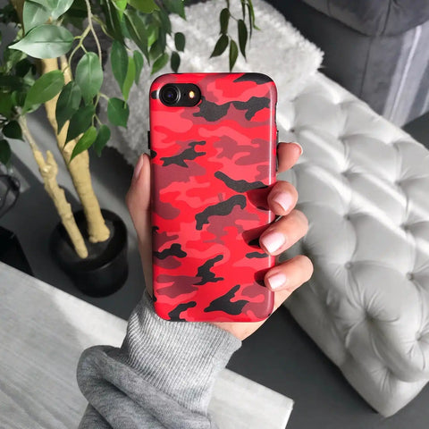 Red Camo iPhone Case