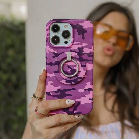Magenta Camo iPhone Case