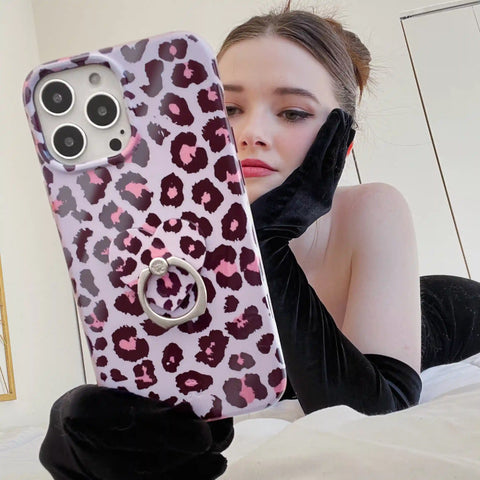 Purrfect Pink Leopard iPhone Case