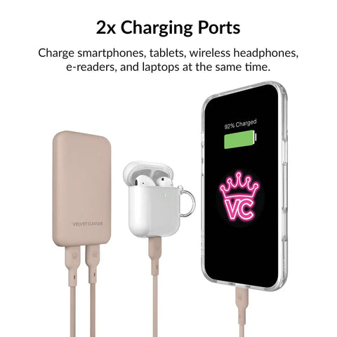 Iced Chai Fast Charging Set, Dual Port Wall Adapter + 6ft USB-C Cable
