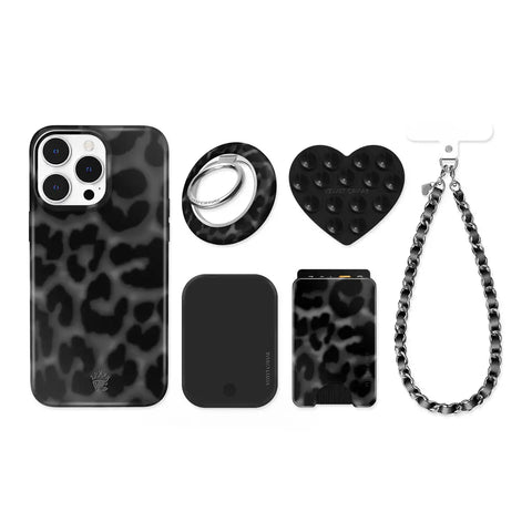 It Girl Black Leopard iPhone Bundle Set