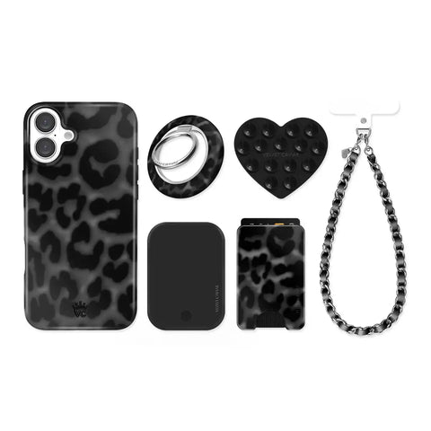 It Girl Black Leopard iPhone Bundle Set