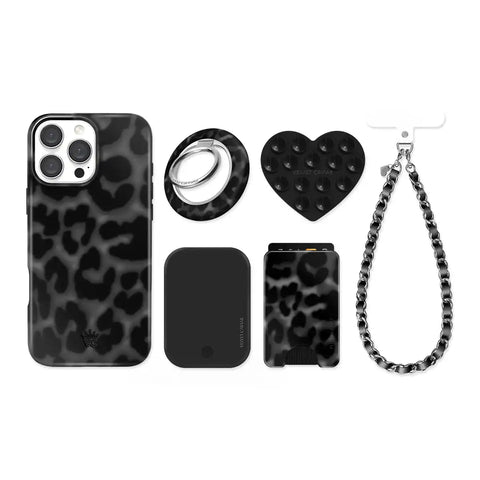 It Girl Black Leopard iPhone Bundle Set