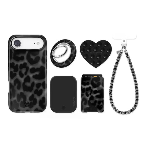 It Girl Black Leopard iPhone Bundle Set