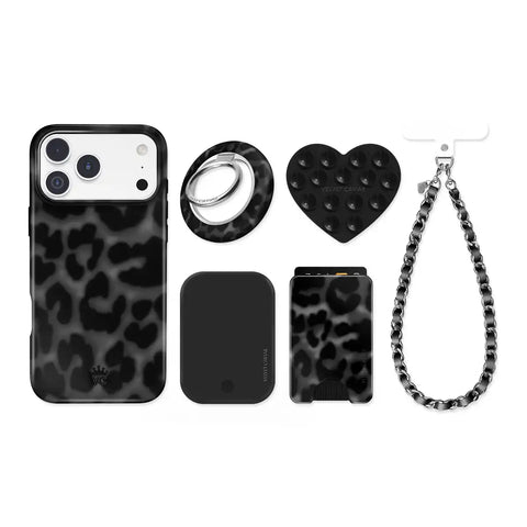 It Girl Black Leopard iPhone Bundle Set
