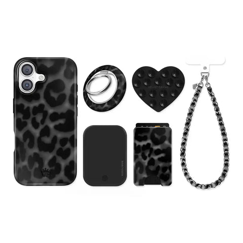 It Girl Black Leopard iPhone Bundle Set
