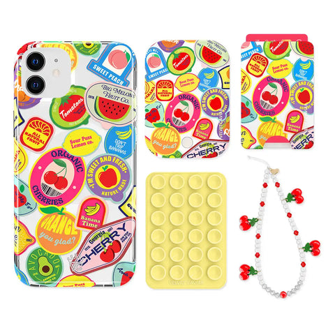 Juicy Fruits iPhone Bundle Set - Wallet
