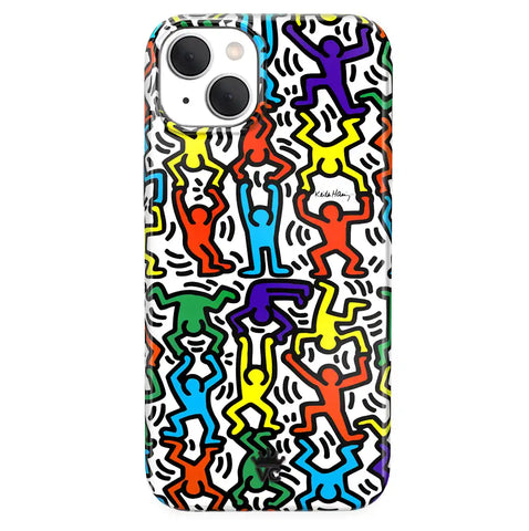 Keith Haring Rainbow Dancers iPhone Case