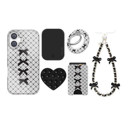 Lacy Black Bows iPhone Bundle Set