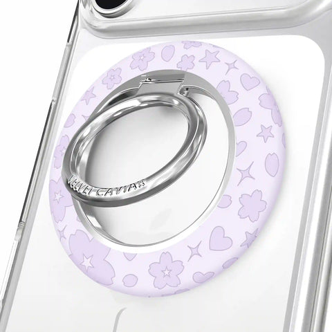 Lavender Cherry Blossom MagSafe Grip Ring