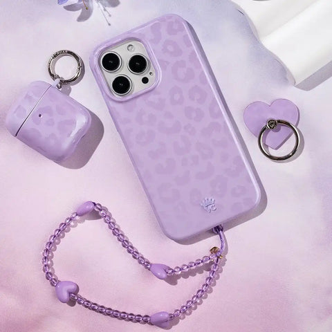 Lilac Leopard Phone Ring