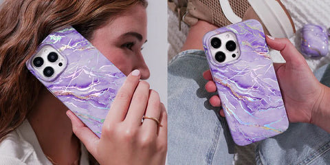 Purple Holo Moonstone iPhone Case