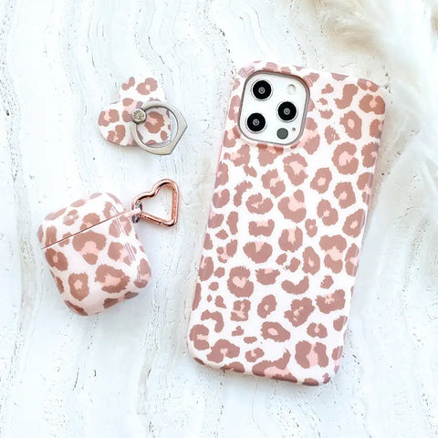 Blush Leopard Phone Ring