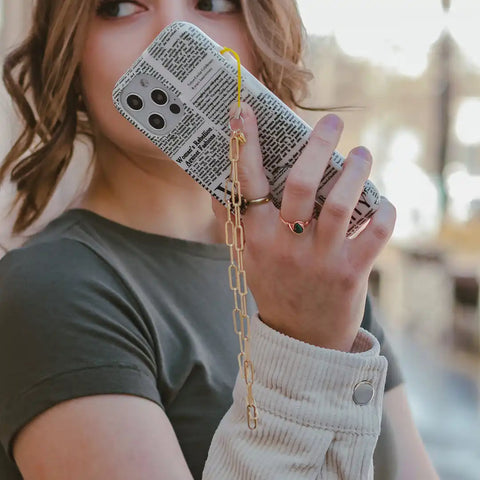 Gold Chain Phone Charm