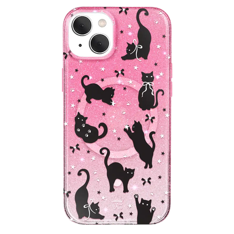 Lucky Kittens Glitter iPhone Case