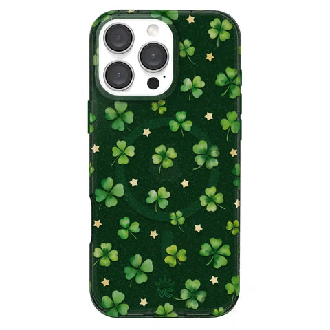 Lucky Clover Glitter iPhone Case