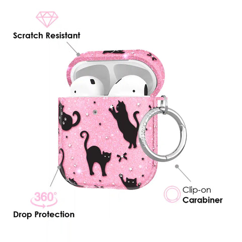 Lucky Kittens Glitter AirPod Case