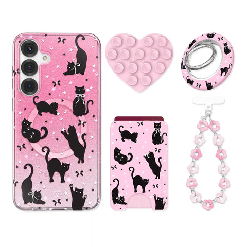 Lucky Kittens Glitter Samsung Bundle Set