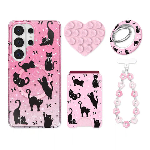 Lucky Kittens Glitter Samsung Bundle Set