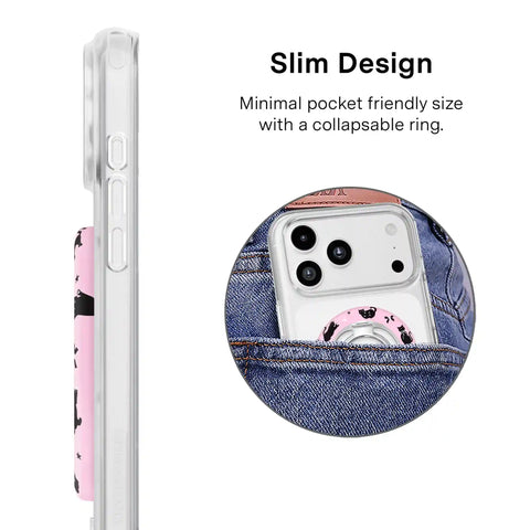 Lucky Kittens Glitter MagSafe Grip Ring