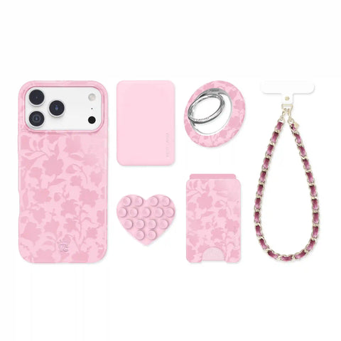 Magical Mauve Floral iPhone Bundle Set