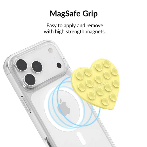 Butter Yellow Heart MagSafe MightyGrip