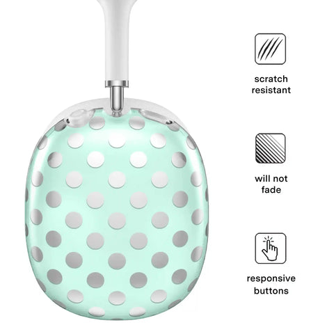 Mint Chrome Polka Dot AirPod Max Case