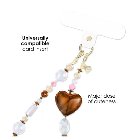 Espresso Stone Phone Charm