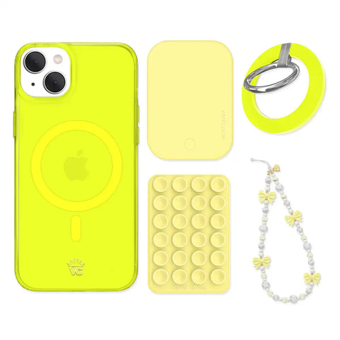 Neon Yellow iPhone Bundle Set - Grip