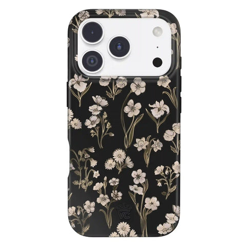 Nightbloom Gold Chrome Floral iPhone Case