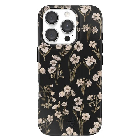 Nightbloom Gold Chrome Floral iPhone Case