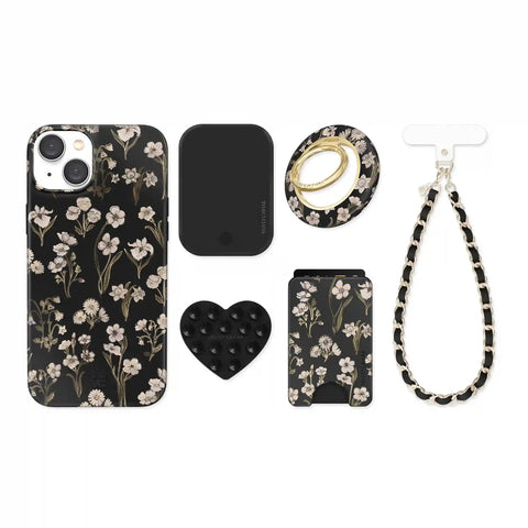 Nightbloom Gold Chrome Floral iPhone Bundle Set