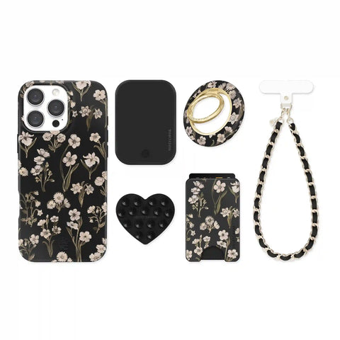 Nightbloom Gold Chrome Floral iPhone Bundle Set