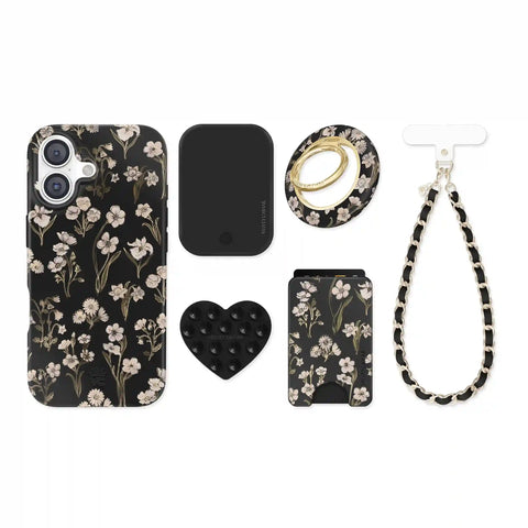 Nightbloom Gold Chrome Floral iPhone Bundle Set