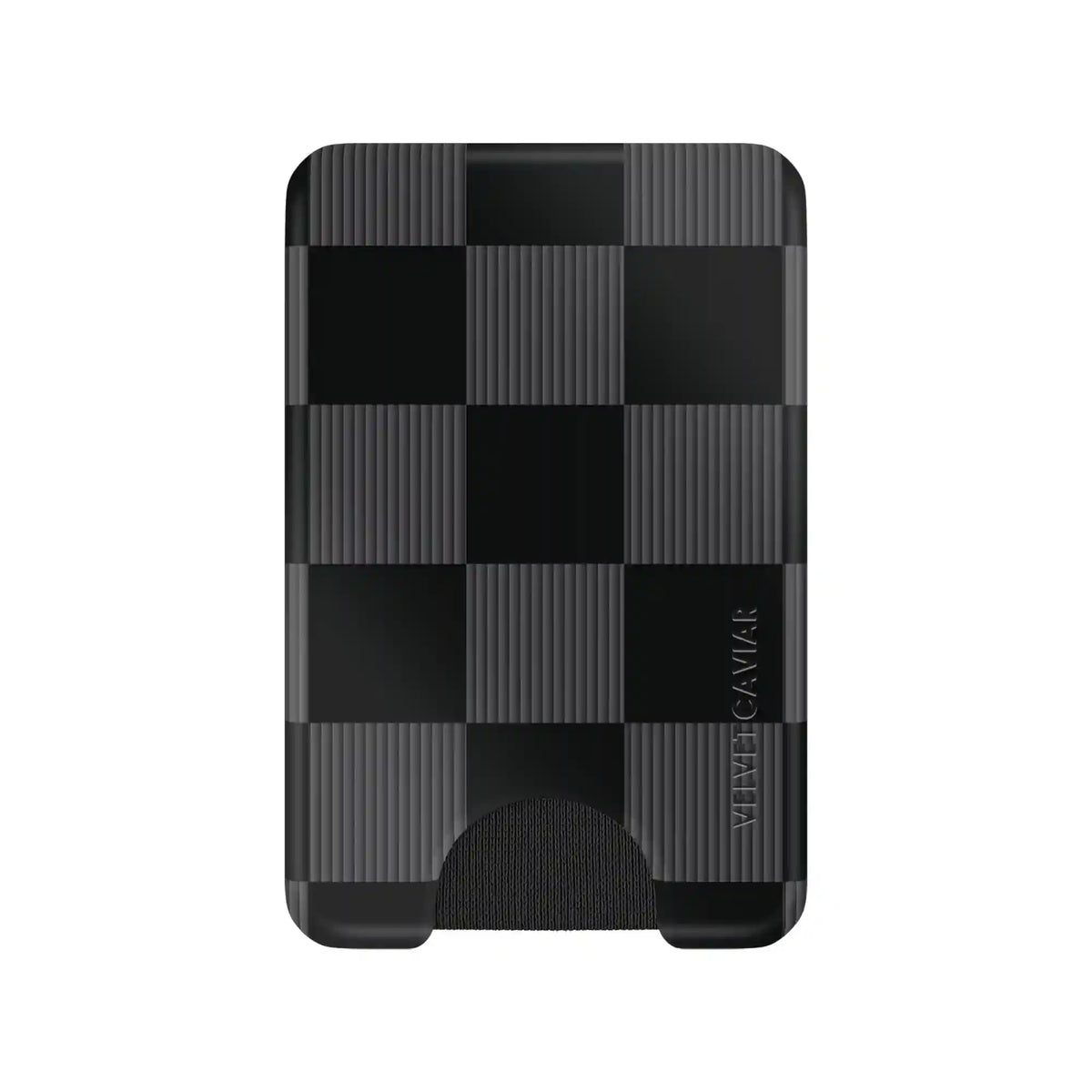 Noir Vibe Checkered Magsafe Wallet