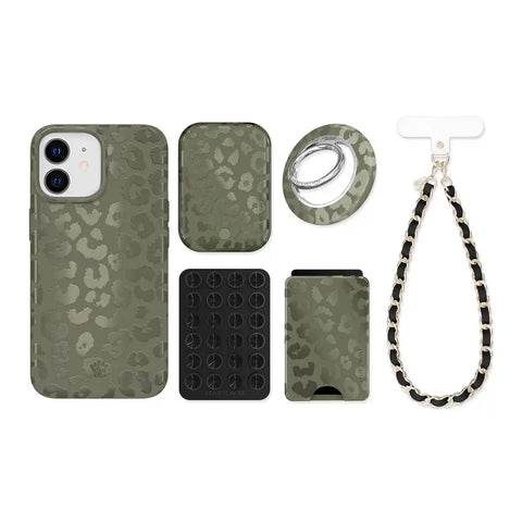 Olive Leopard iPhone Bundle Set