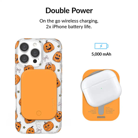 Orange Portable Portable MagSafe Charger Power Pack