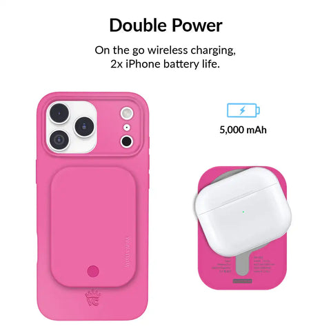 Orchid Pink Portable MagSafe Charger Power Pack