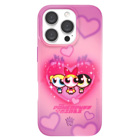 The Powerpuff Girls Airbrush Hearts iPhone Case