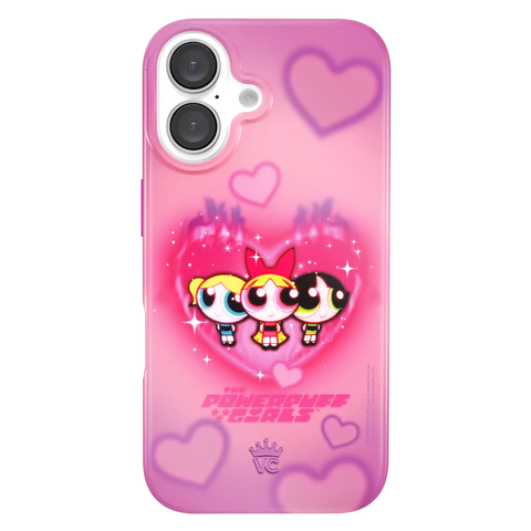 The Powerpuff Girls Airbrush Hearts iPhone Case