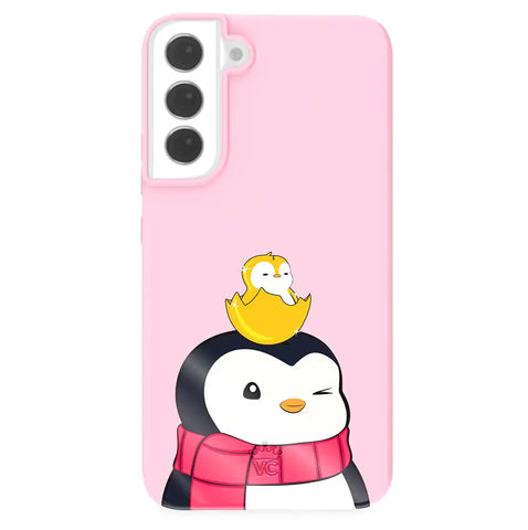 Pudgy Penguins Positive Pink Samsung Case