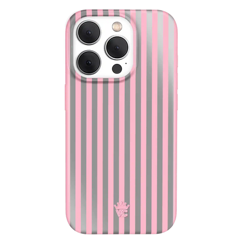 Pink Chrome Stripes iPhone Case