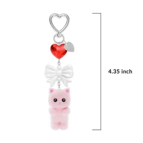 Pink Cat Bag Charm